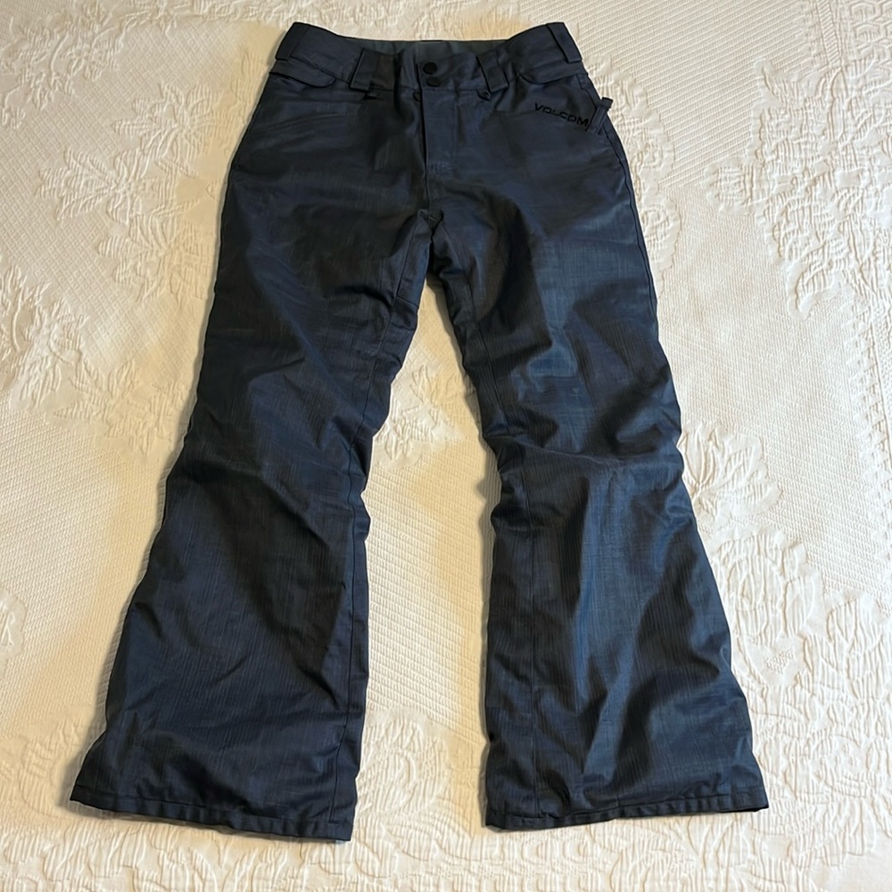 Volcom snowpants, modern straight fit, darl charcoal grey, S